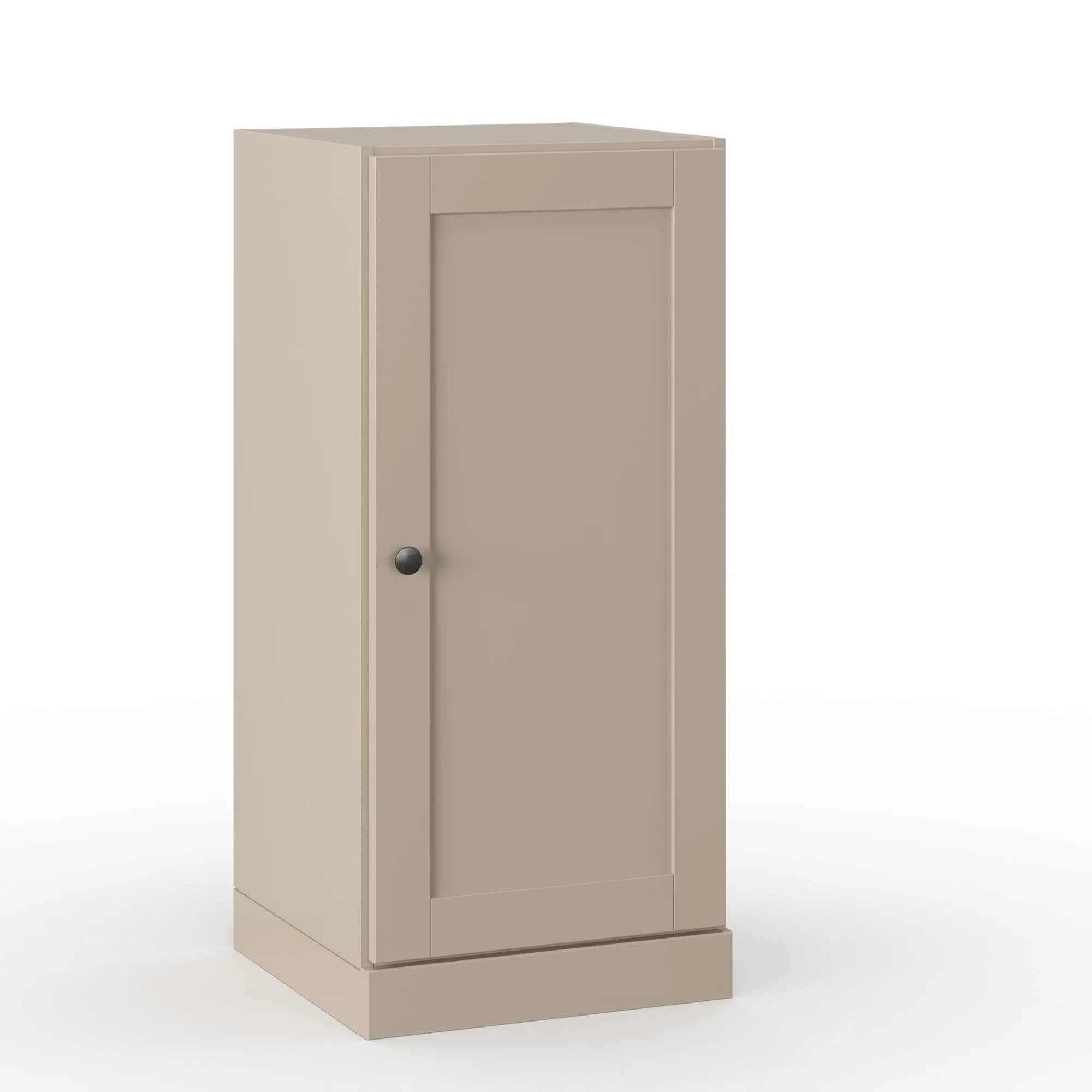17" Beige Solid Wood Free Standing Single Door Linen Cabinet Homeroots Organization