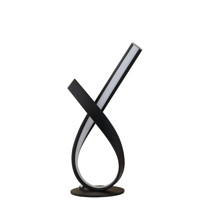 17" Black Bedside Led Table Lamp Homeroots Lighting