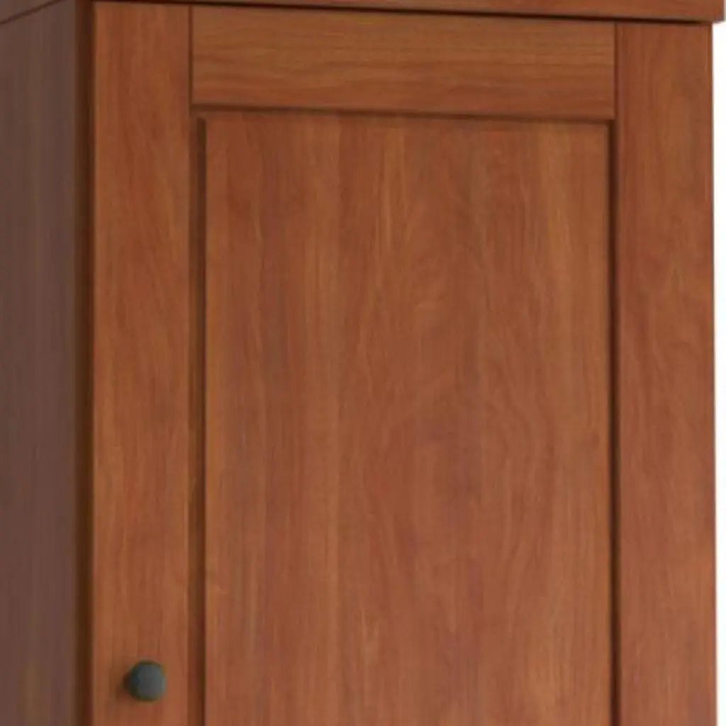 17" Coffee Solid Wood Free Standing Double Door Linen Cabinet Homeroots Organization