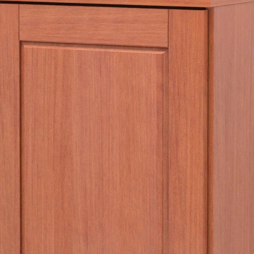 17" Coffee Solid Wood Free Standing Single Door Linen Cabinet Homeroots Organization