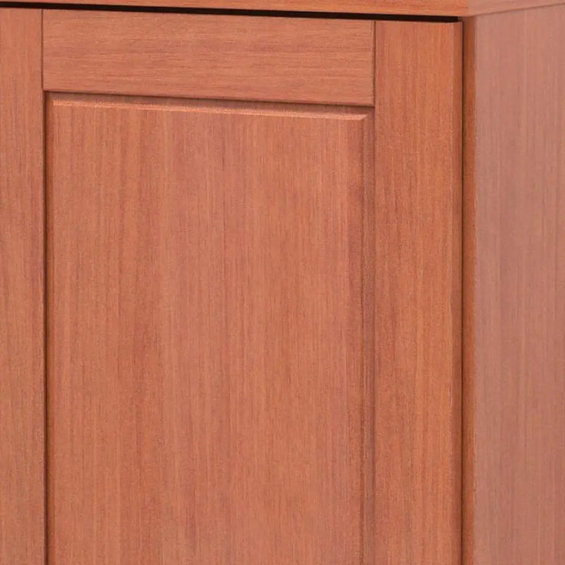 17" Coffee Solid Wood Free Standing Single Door Linen Cabinet Homeroots Organization