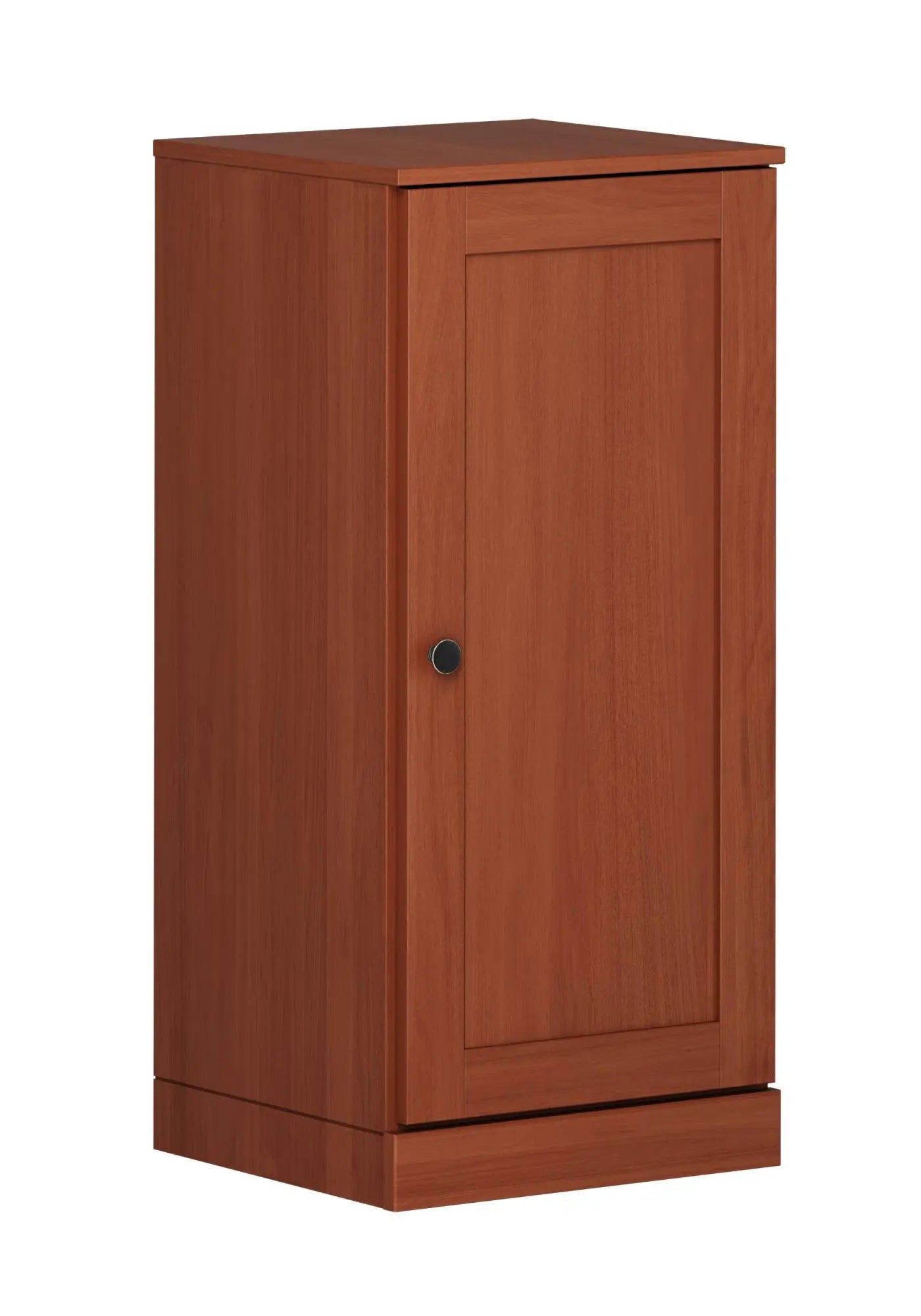 17" Coffee Solid Wood Free Standing Single Door Linen Cabinet Homeroots Organization