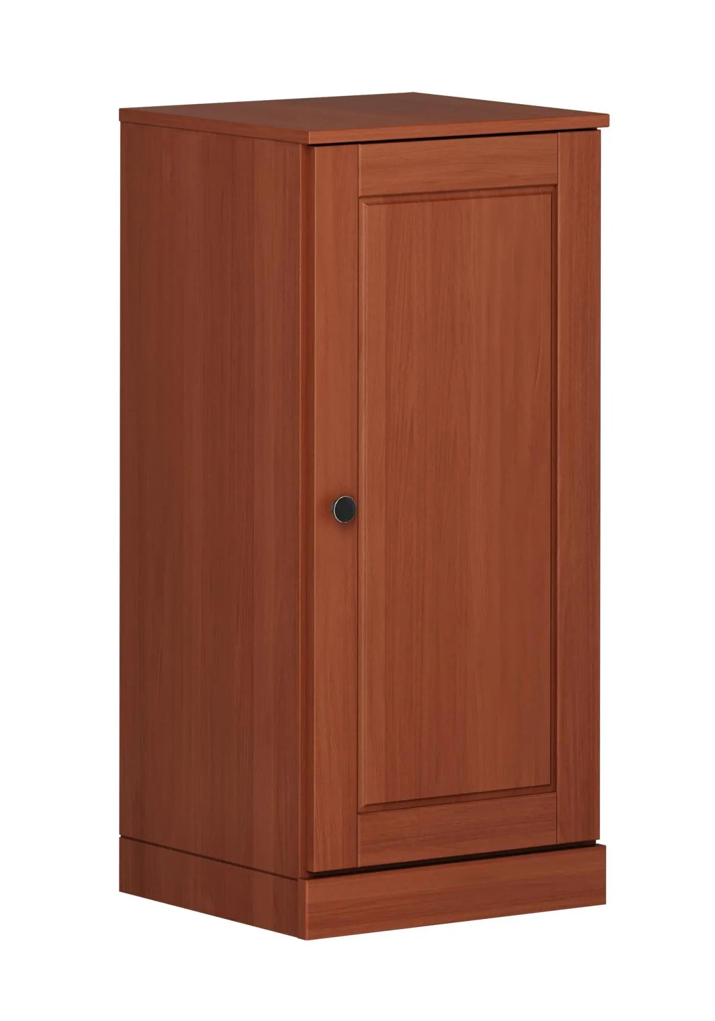 17" Coffee Solid Wood Free Standing Single Door Linen Cabinet Homeroots Organization