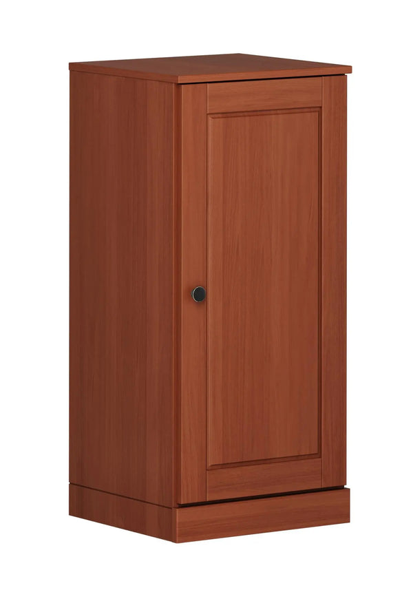 17" Coffee Solid Wood Free Standing Single Door Linen Cabinet Homeroots Organization
