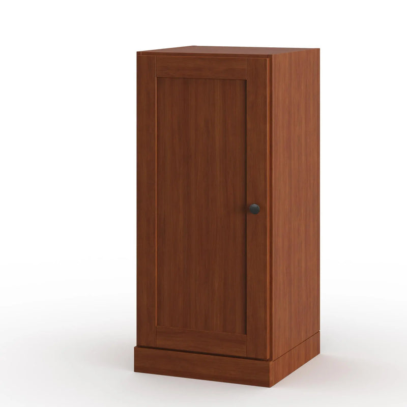 17" Coffee Solid Wood Free Standing Single Door Linen Cabinet Homeroots Organization