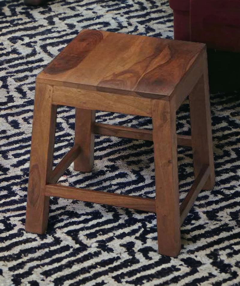 17" Dark Brown Ottoman Homeroots