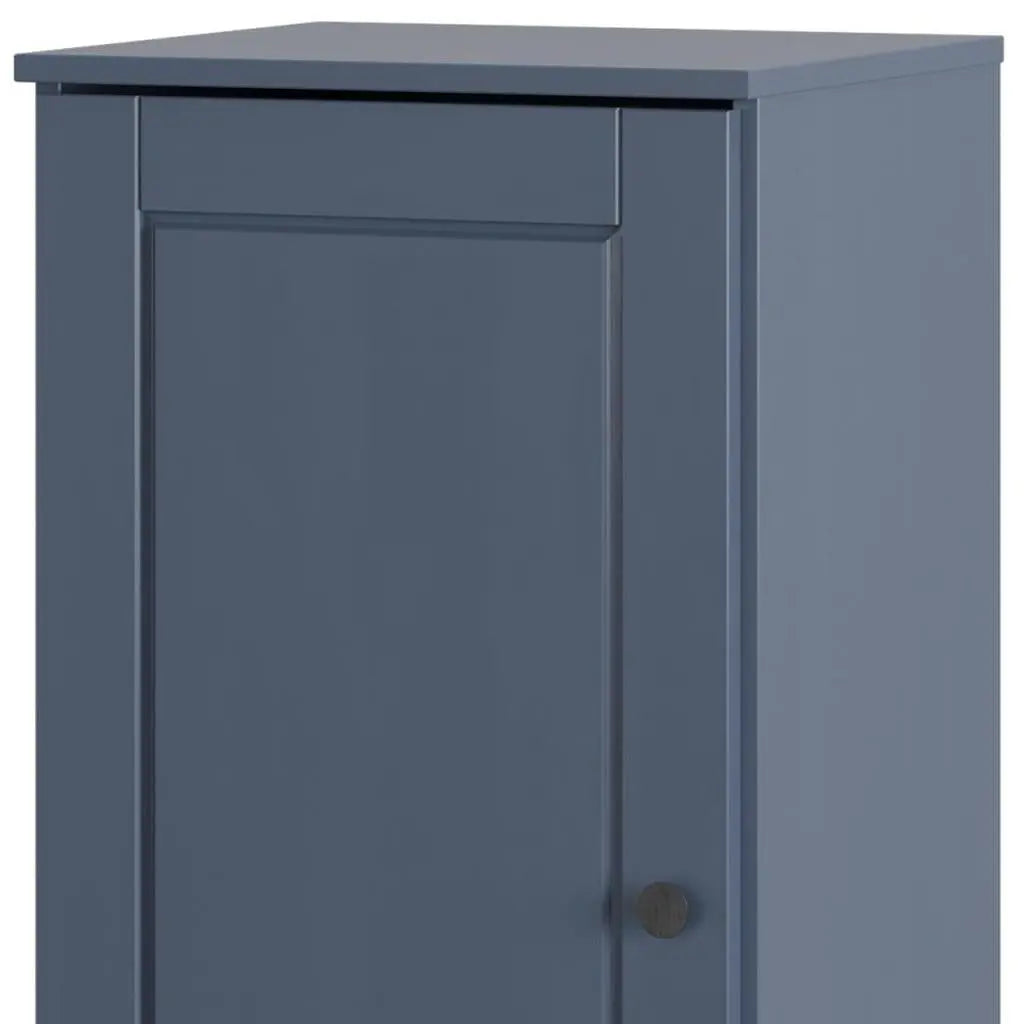 17" French Blue Solid Wood Free Standing Single Door Linen Cabinet Homeroots Organization