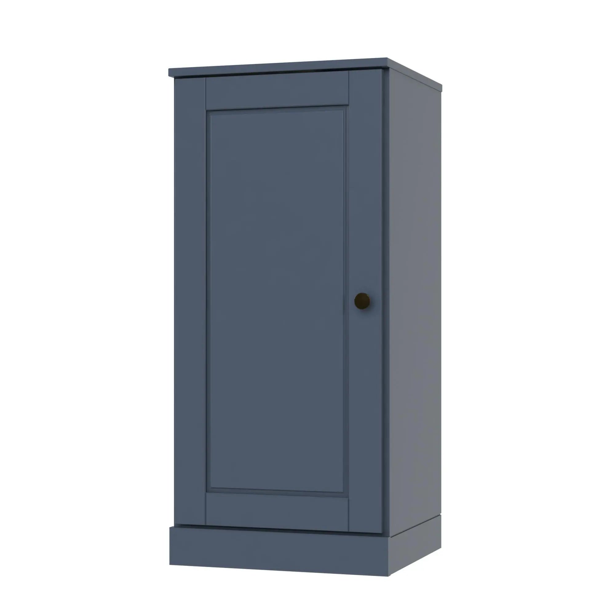 17" French Blue Solid Wood Free Standing Single Door Linen Cabinet Homeroots Organization