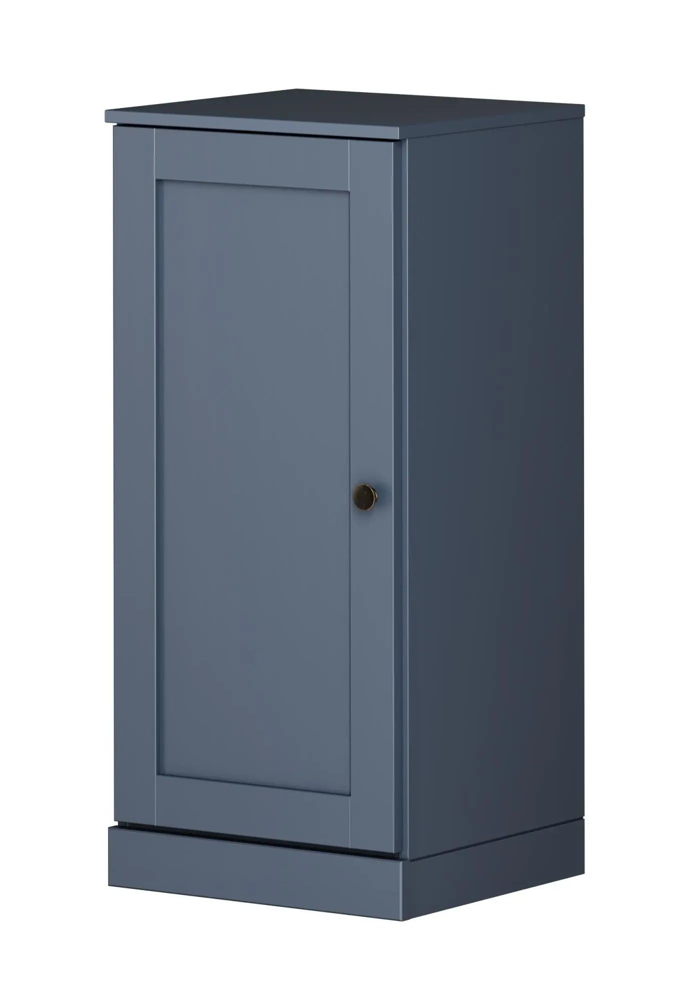 17" French Blue Solid Wood Free Standing Single Door Linen Cabinet Homeroots Organization