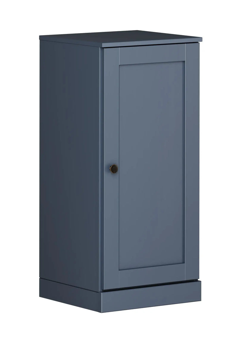 17" French Blue Solid Wood Free Standing Single Door Linen Cabinet Homeroots Organization