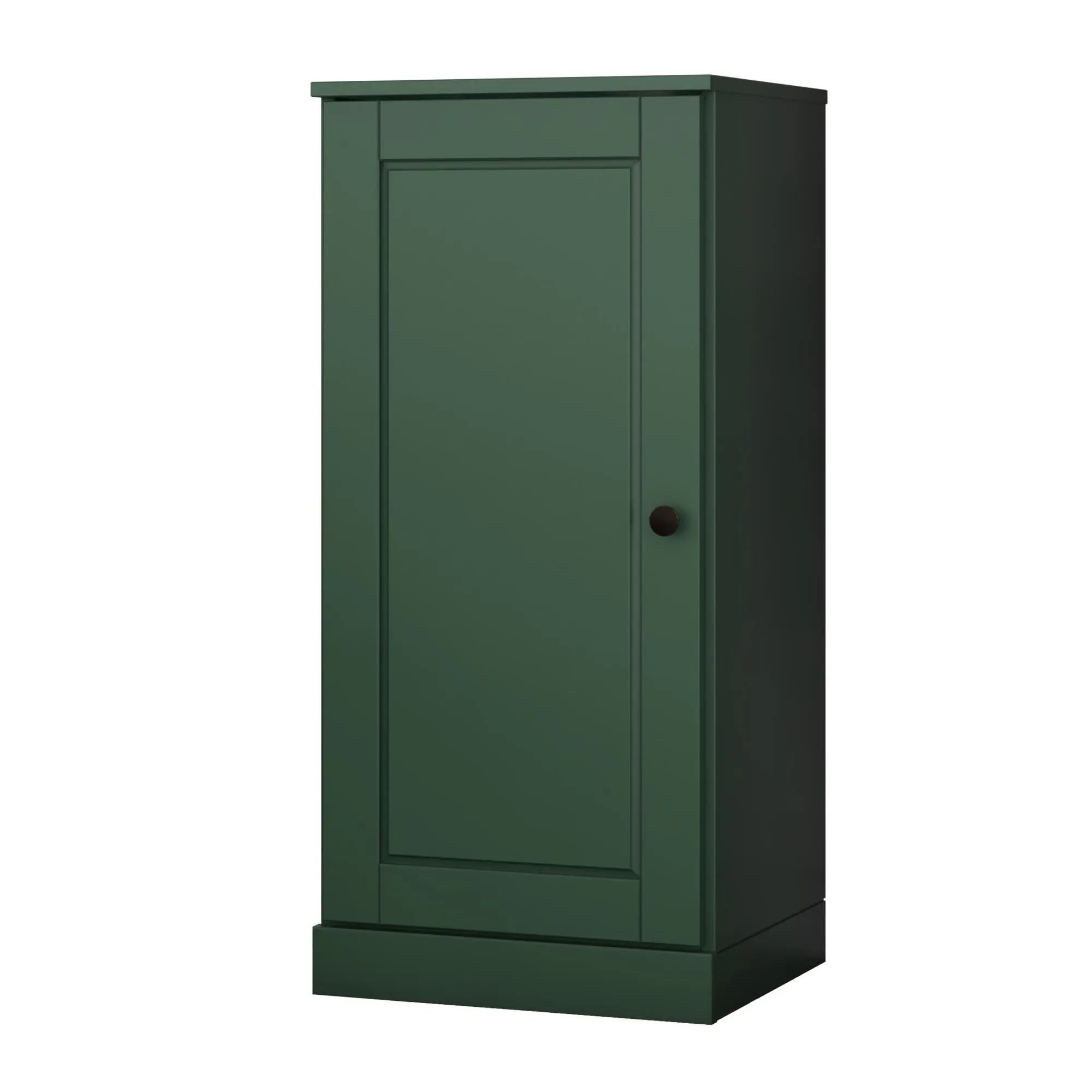 17" Green Solid Wood Free Standing Single Door Linen Cabinet Homeroots Organization