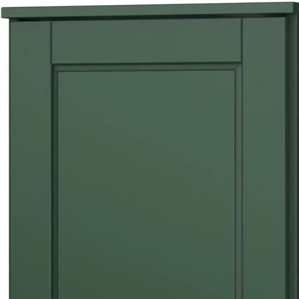 17" Green Solid Wood Free Standing Single Door Linen Cabinet Homeroots Organization