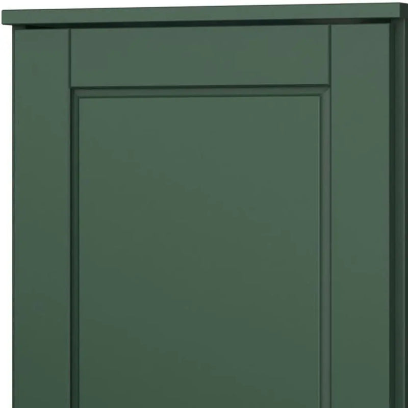 17" Green Solid Wood Free Standing Single Door Linen Cabinet Homeroots Organization