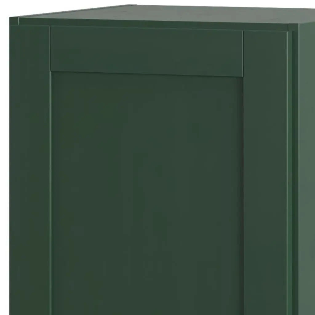 17" Green Solid Wood Free Standing Single Door Linen Cabinet Homeroots Organization
