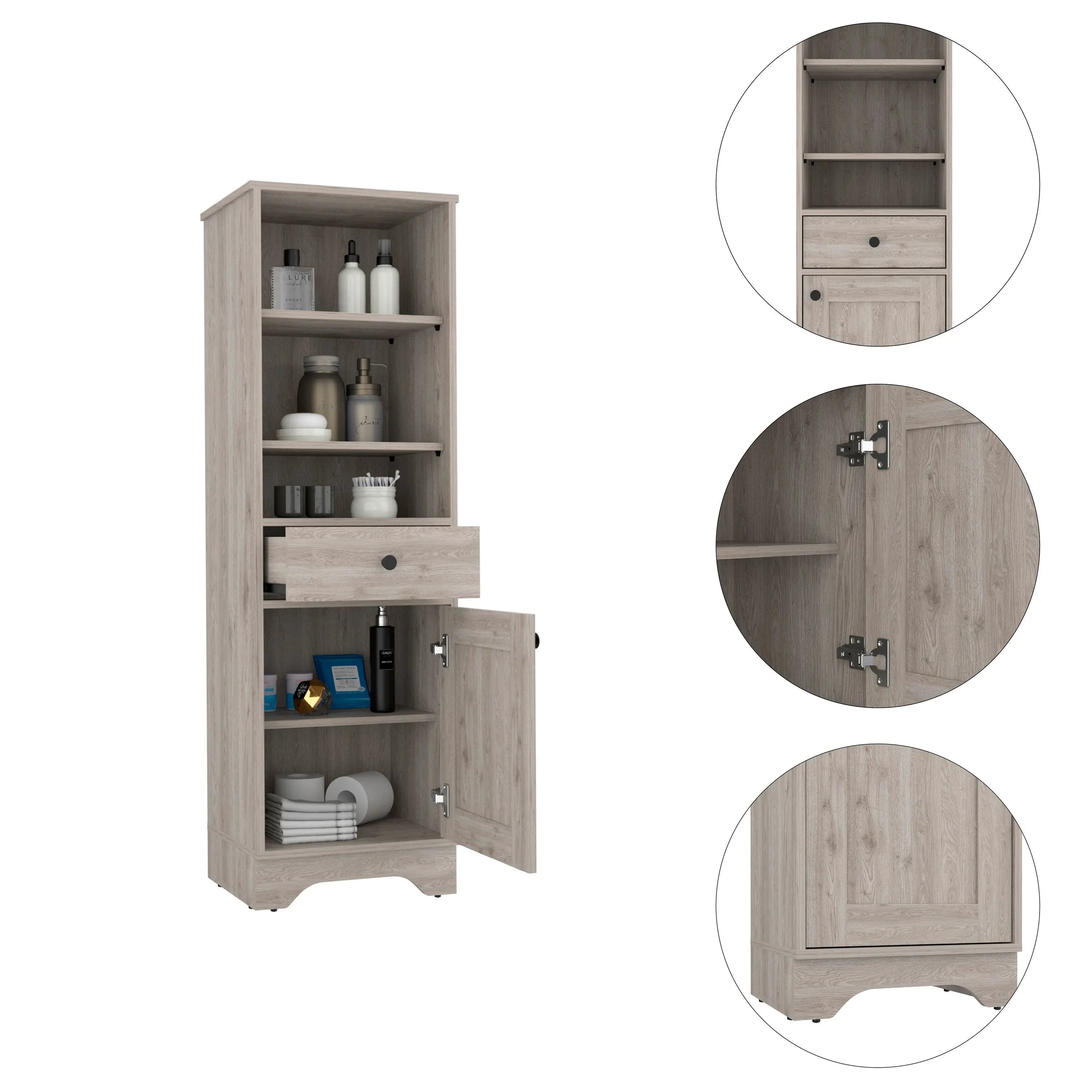 17" Light Gray Wood Freestanding Single Door Bathroom Vanity Homeroots Bed & Bath