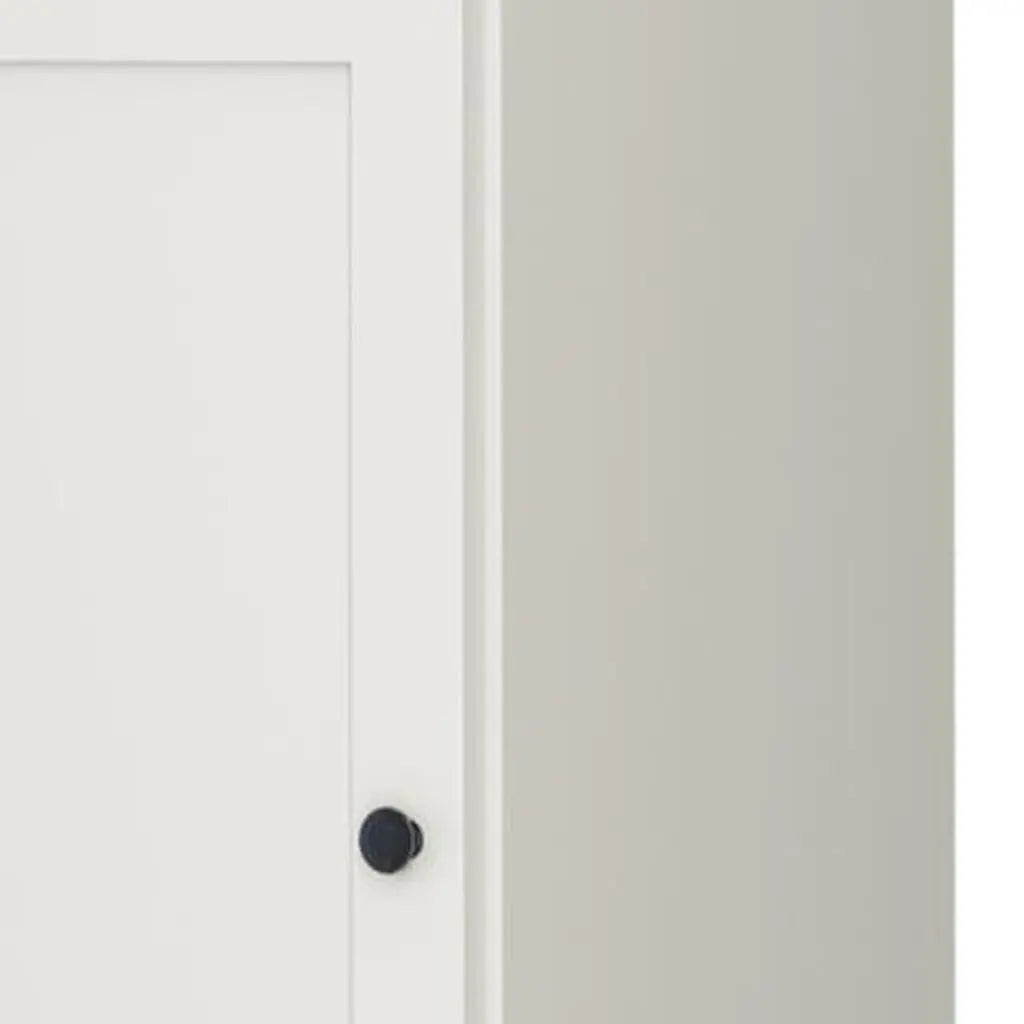 17" Off White Solid Wood Free Standing Double Door Linen Cabinet Homeroots Organization