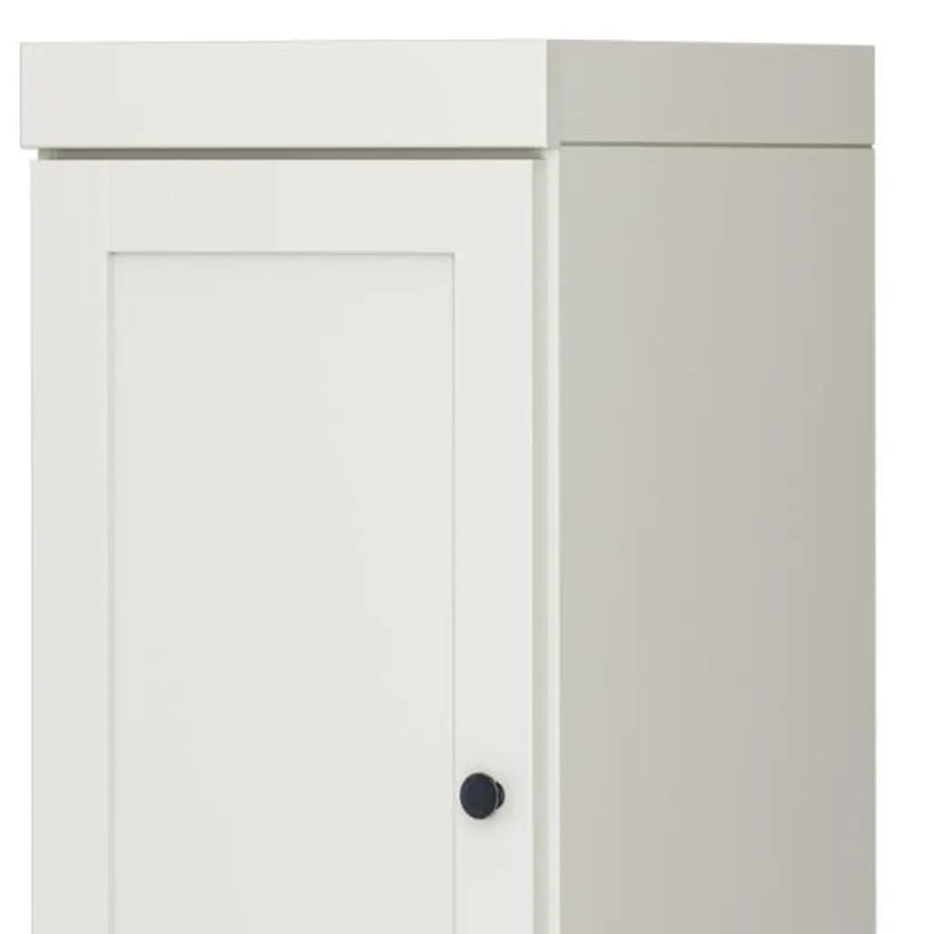 17" Off White Solid Wood Free Standing Double Door Linen Cabinet Homeroots Organization