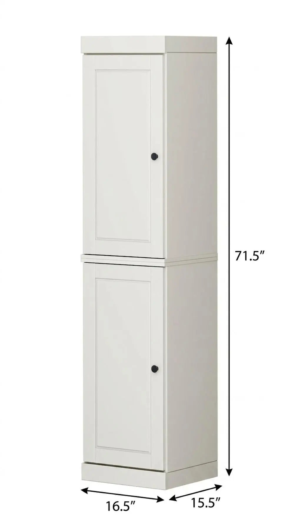 17" Off White Solid Wood Free Standing Double Door Linen Cabinet Homeroots Organization