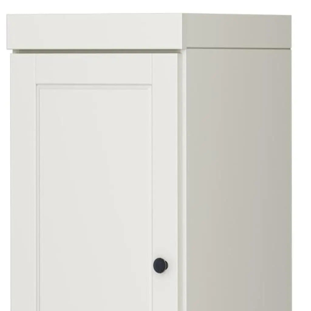 17" Off White Solid Wood Free Standing Double Door Linen Cabinet Homeroots Organization