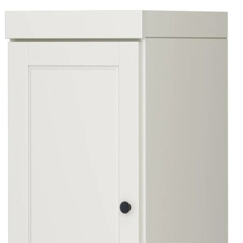 17" Off White Solid Wood Free Standing Double Door Linen Cabinet Homeroots Organization
