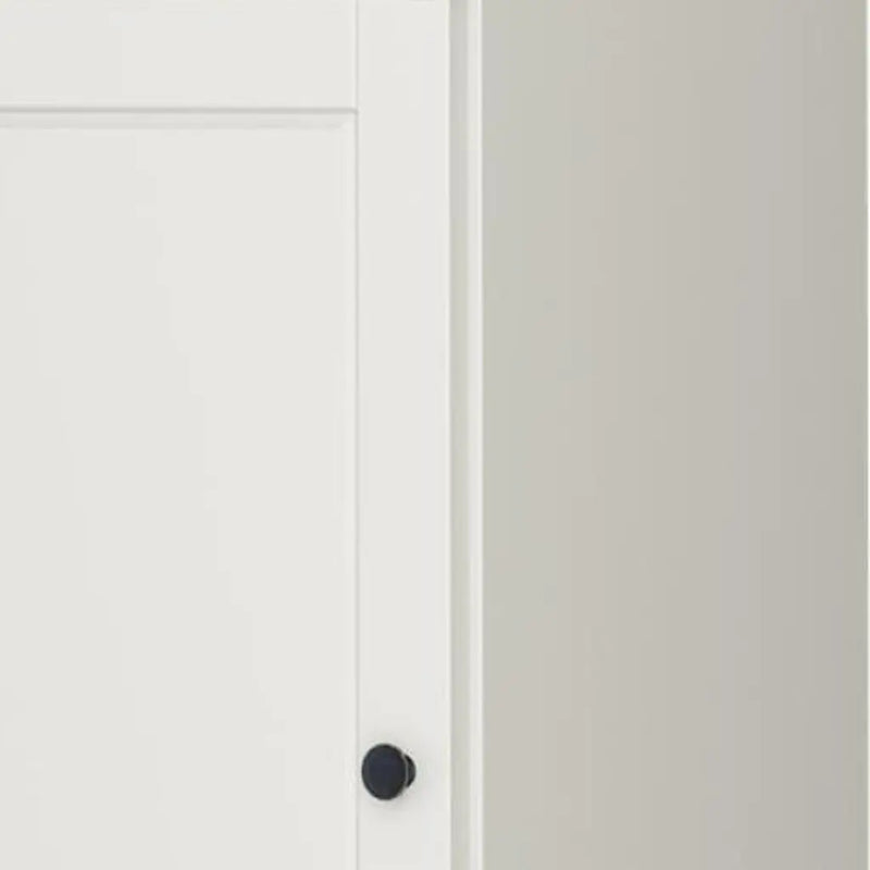 17" Off White Solid Wood Free Standing Double Door Linen Cabinet Homeroots Organization