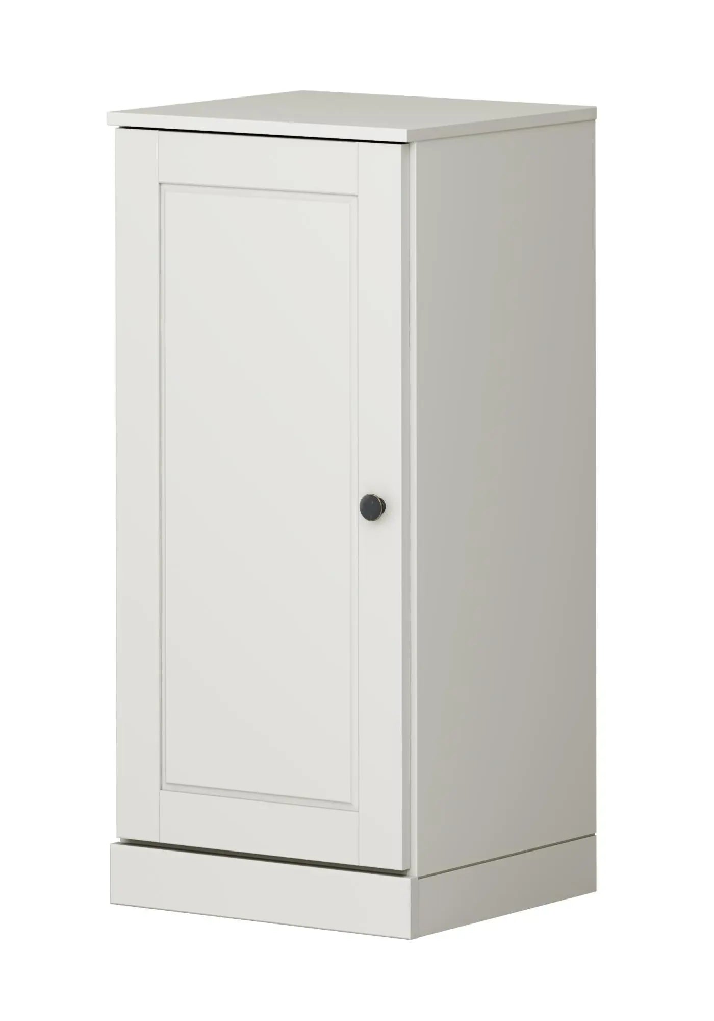 17" Off White Solid Wood Free Standing Single Door Linen Cabinet Homeroots Organization
