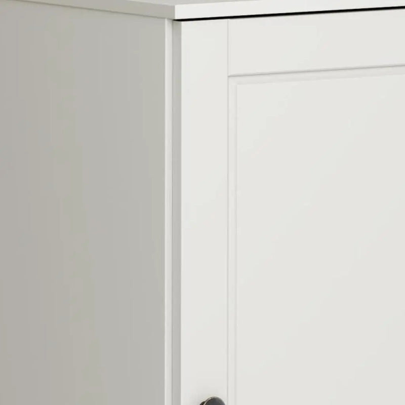 17" Off White Solid Wood Free Standing Single Door Linen Cabinet Homeroots Organization