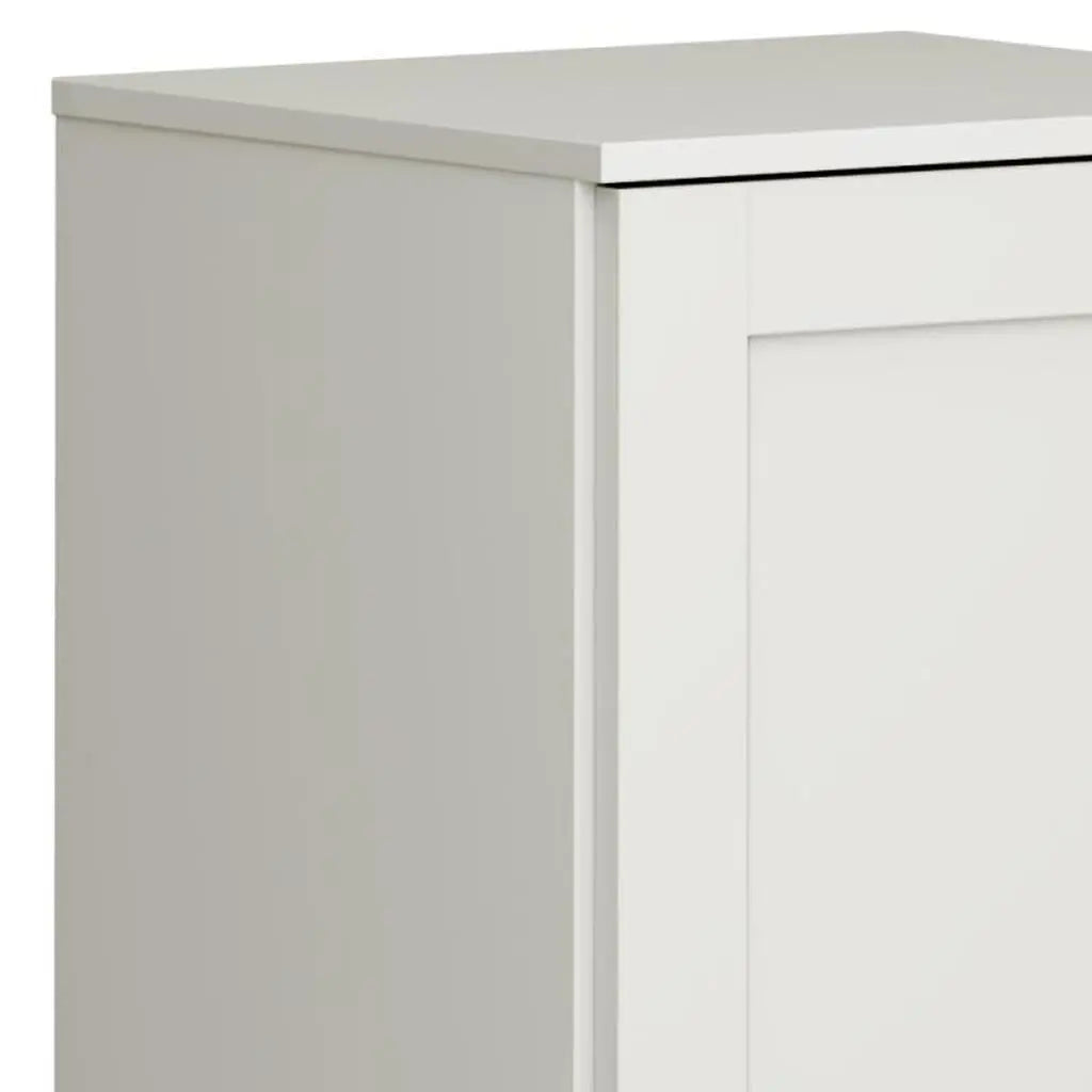 17" Off White Solid Wood Free Standing Single Door Linen Cabinet Homeroots Organization