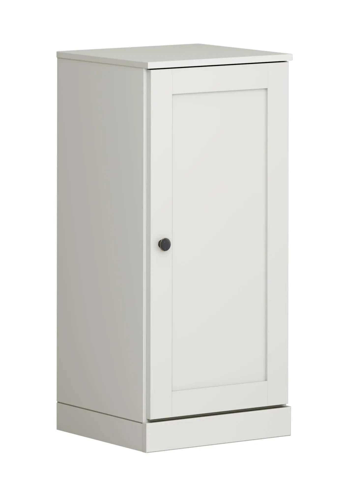 17" Off White Solid Wood Free Standing Single Door Linen Cabinet Homeroots Organization
