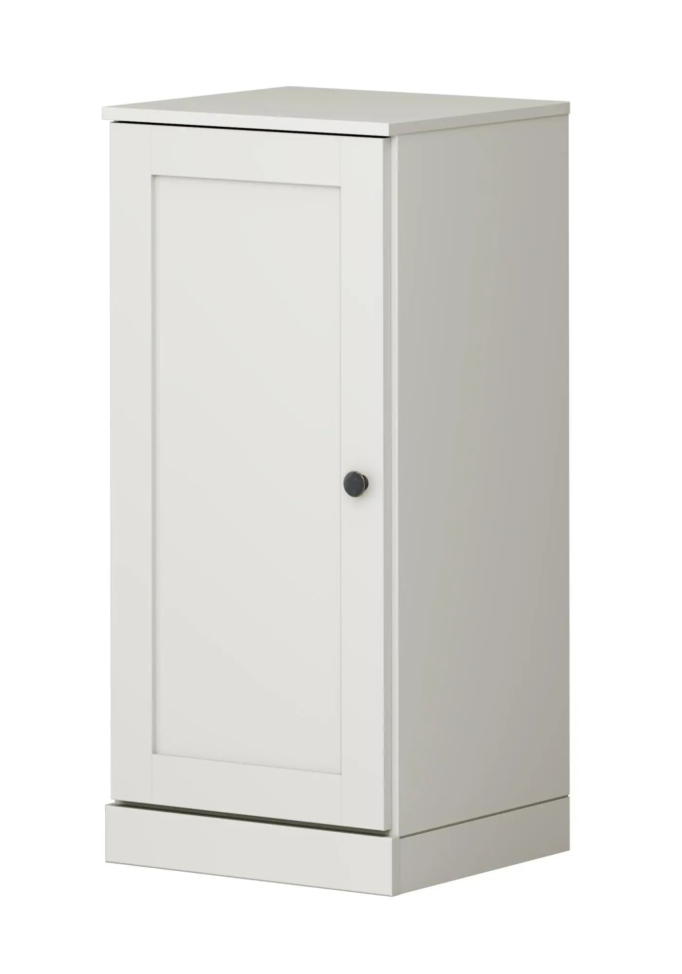 17" Off White Solid Wood Free Standing Single Door Linen Cabinet Homeroots Organization