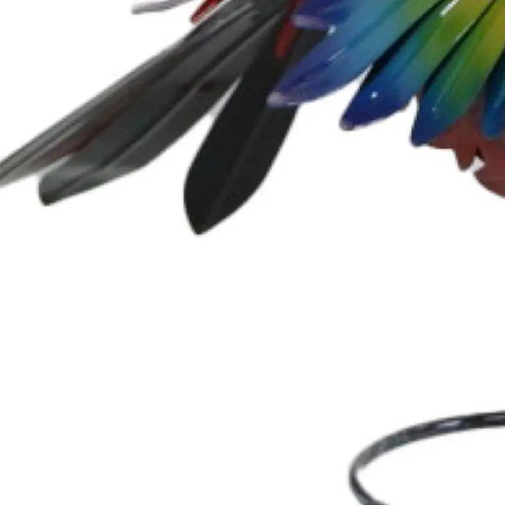 17" Red And Blue Metal Birds Garden Accents Accessories Homeroots Outdoor