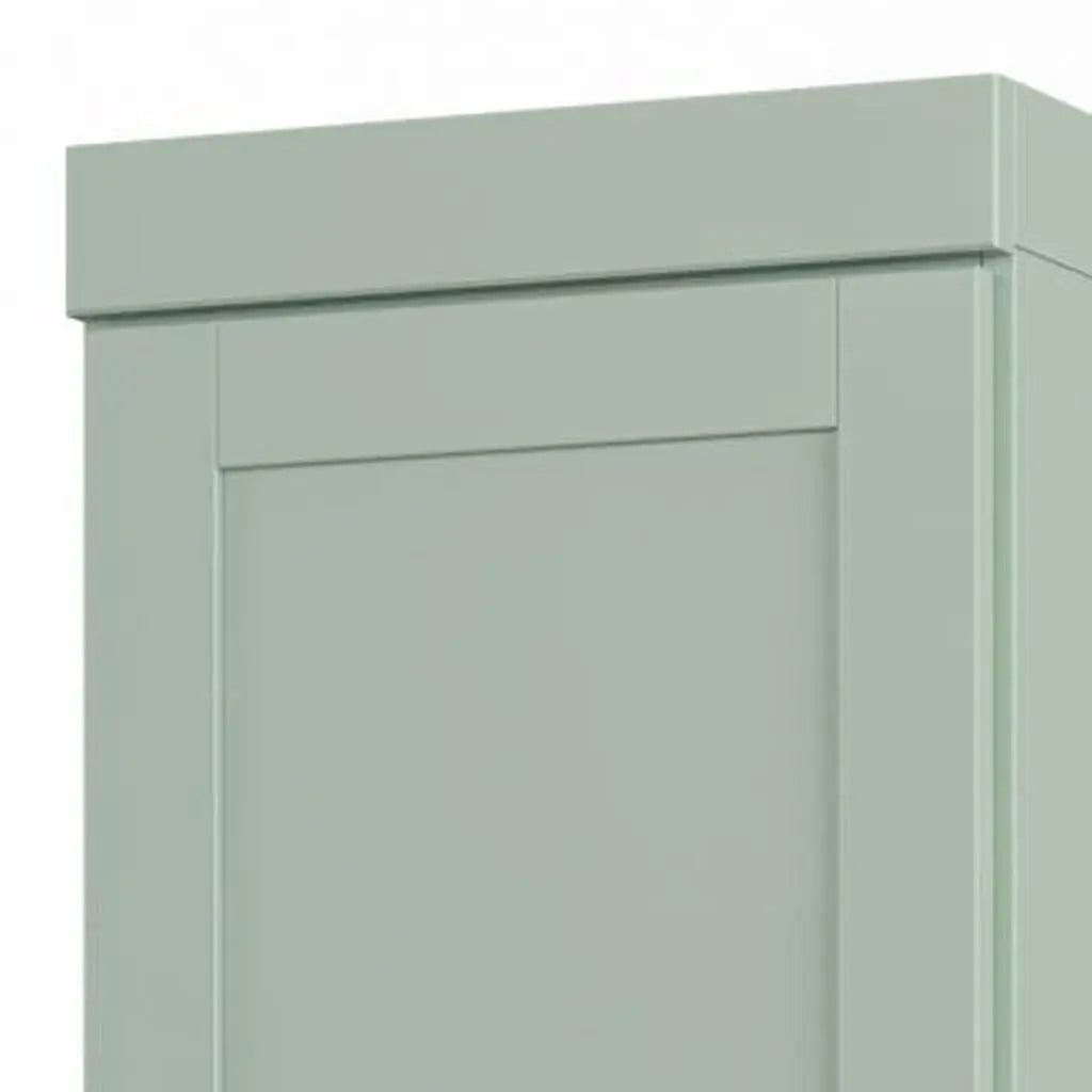 17" Sage Solid Wood Free Standing Double Door Linen Cabinet Homeroots Organization