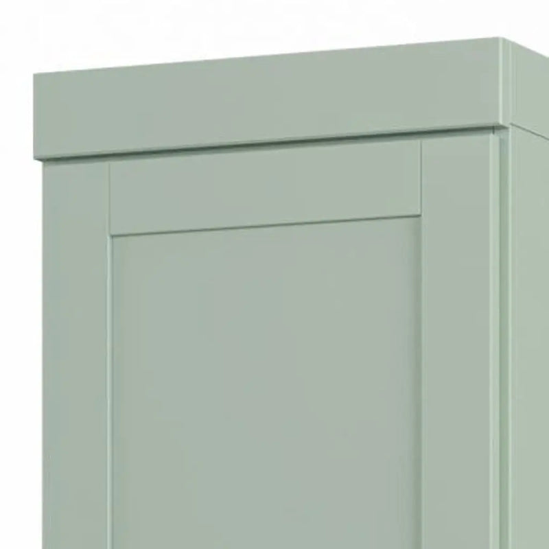17" Sage Solid Wood Free Standing Double Door Linen Cabinet Homeroots Organization