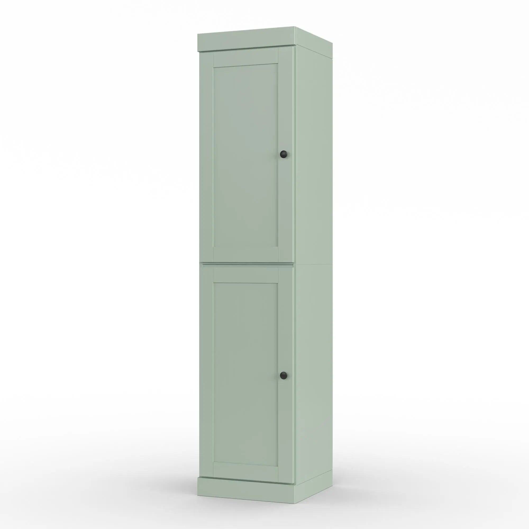 17" Sage Solid Wood Free Standing Double Door Linen Cabinet Homeroots Organization