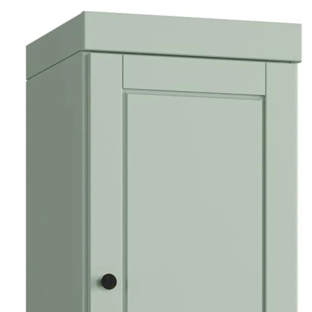 17" Sage Solid Wood Free Standing Double Door Linen Cabinet Homeroots Organization