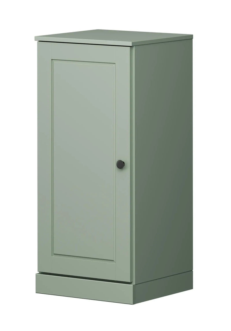 17" Sage Solid Wood Free Standing Single Door Linen Cabinet Homeroots Organization