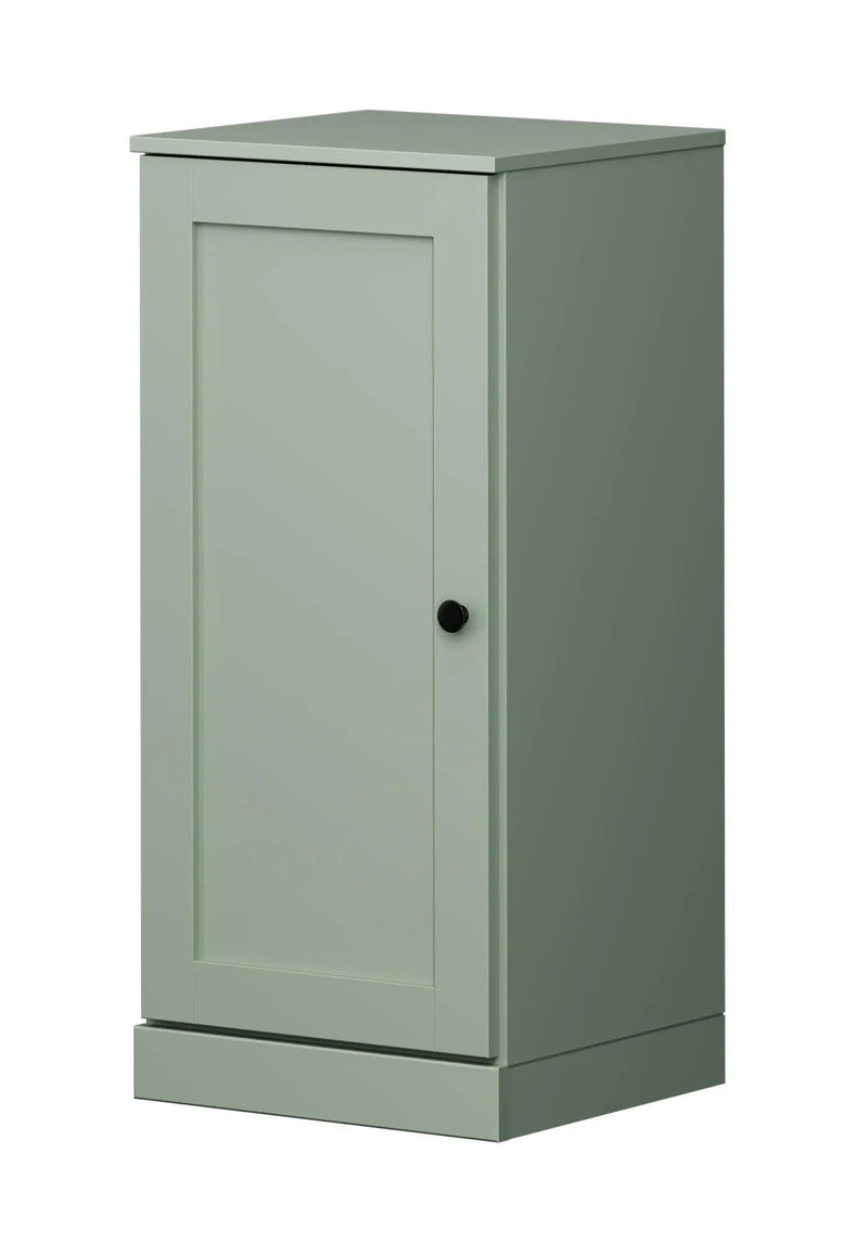 17" Sage Solid Wood Free Standing Single Door Linen Cabinet Homeroots Organization
