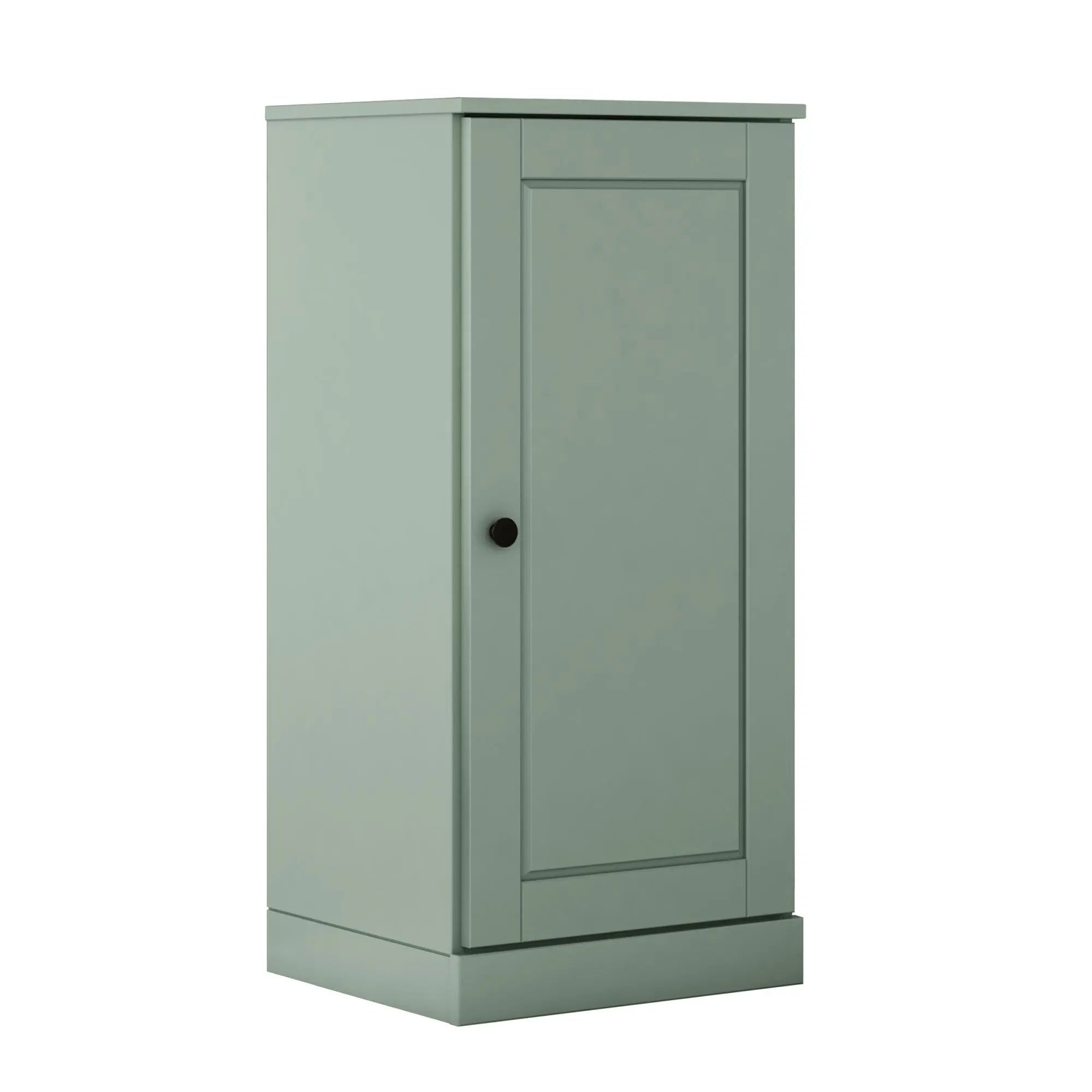 17" Sage Solid Wood Free Standing Single Door Linen Cabinet Homeroots Organization