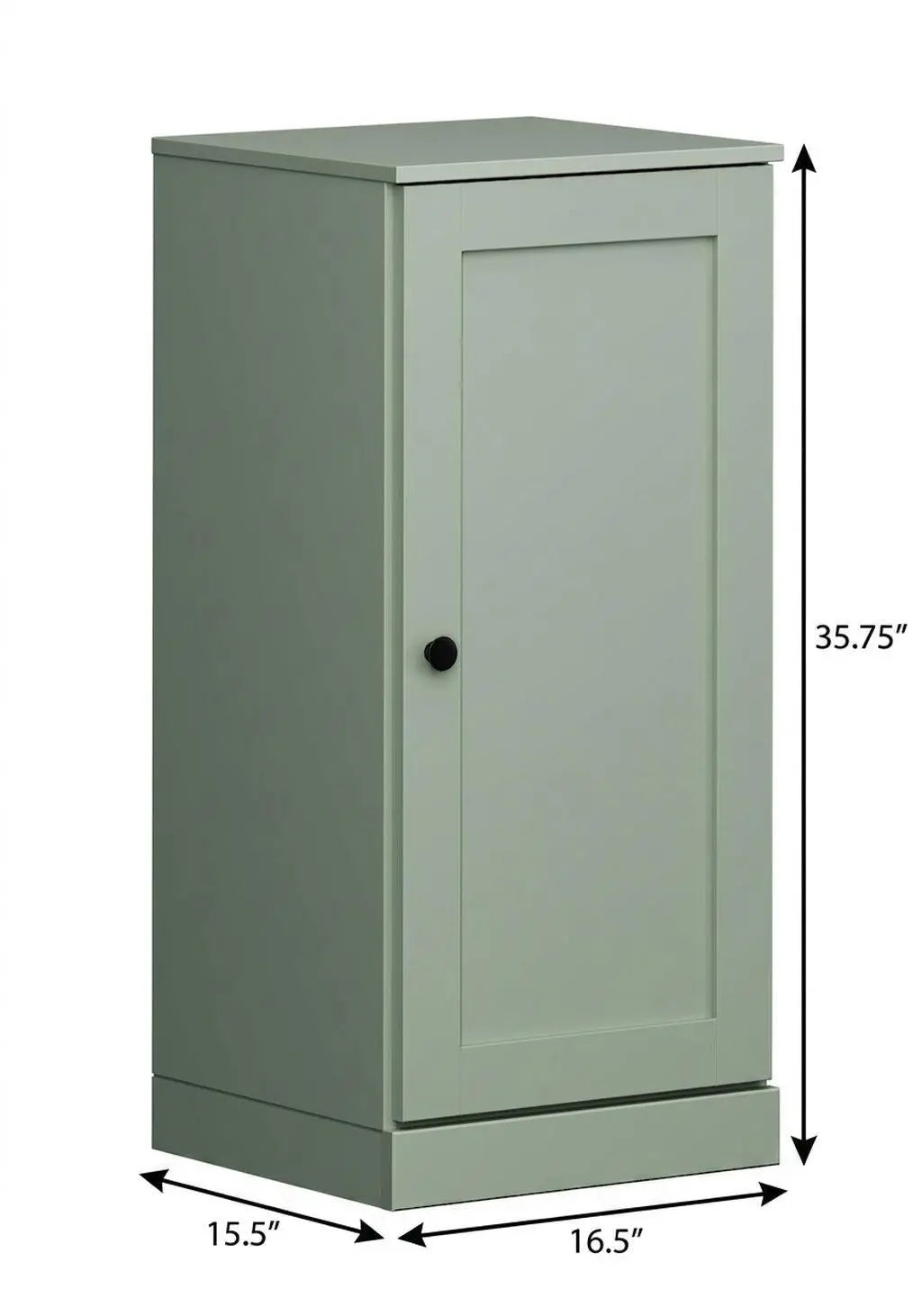 17" Sage Solid Wood Free Standing Single Door Linen Cabinet Homeroots Organization