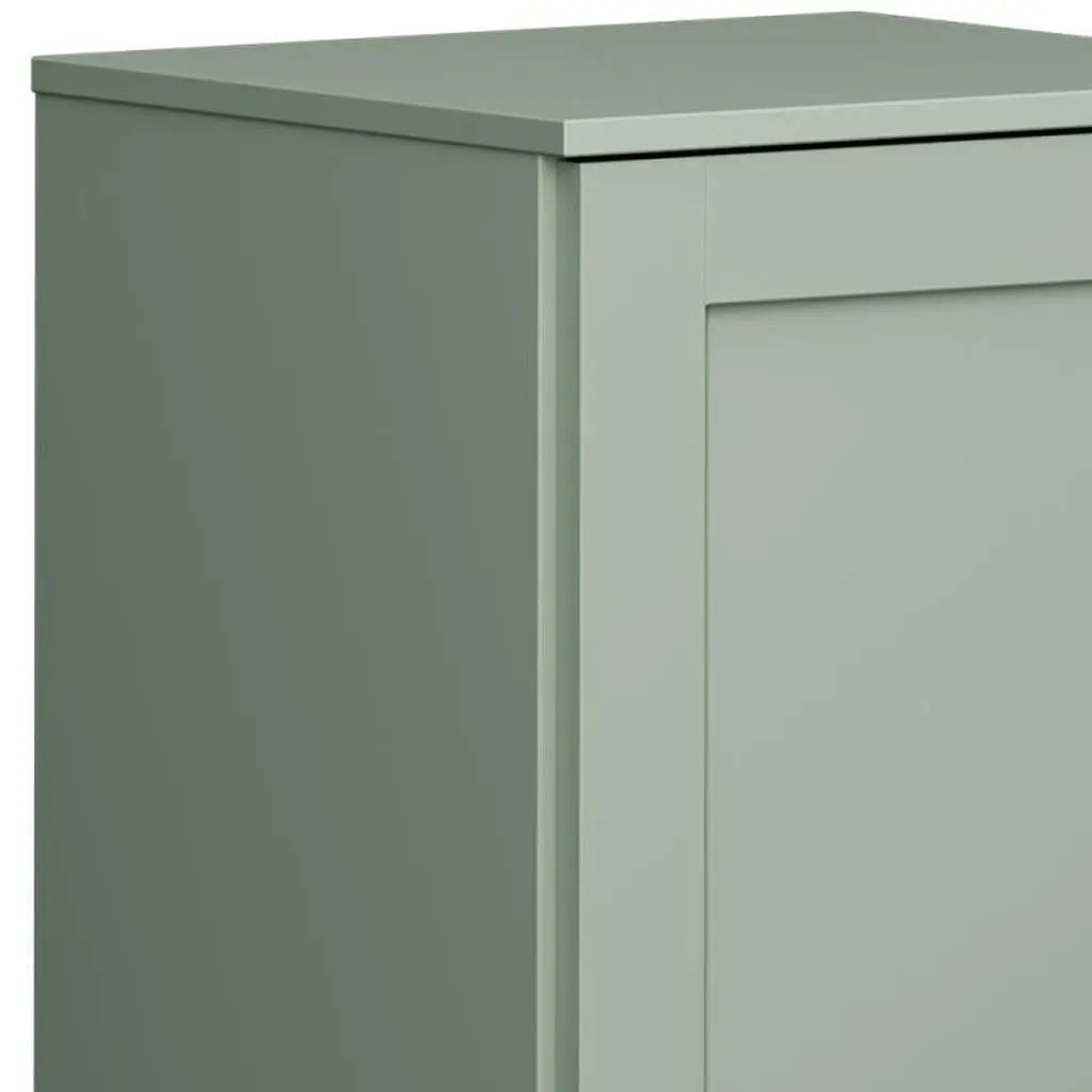 17" Sage Solid Wood Free Standing Single Door Linen Cabinet Homeroots Organization