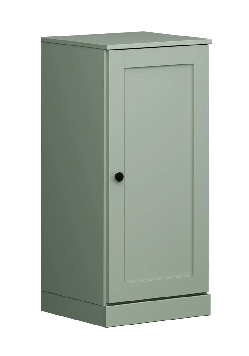 17" Sage Solid Wood Free Standing Single Door Linen Cabinet Homeroots Organization