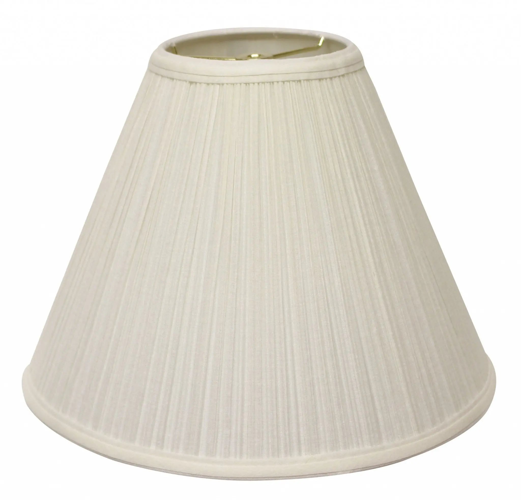17" White Deep Cone Slanted Broadcloth Lampshade Homeroots Lighting