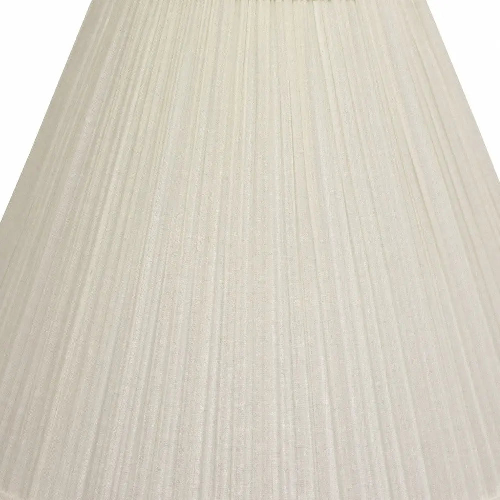 17" White Deep Cone Slanted Broadcloth Lampshade Homeroots Lighting