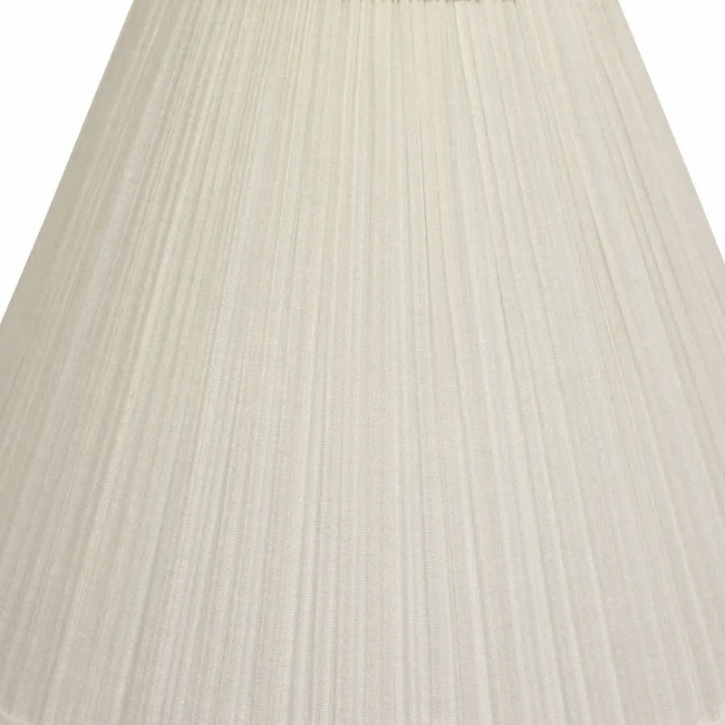17" White Deep Cone Slanted Broadcloth Lampshade Homeroots Lighting