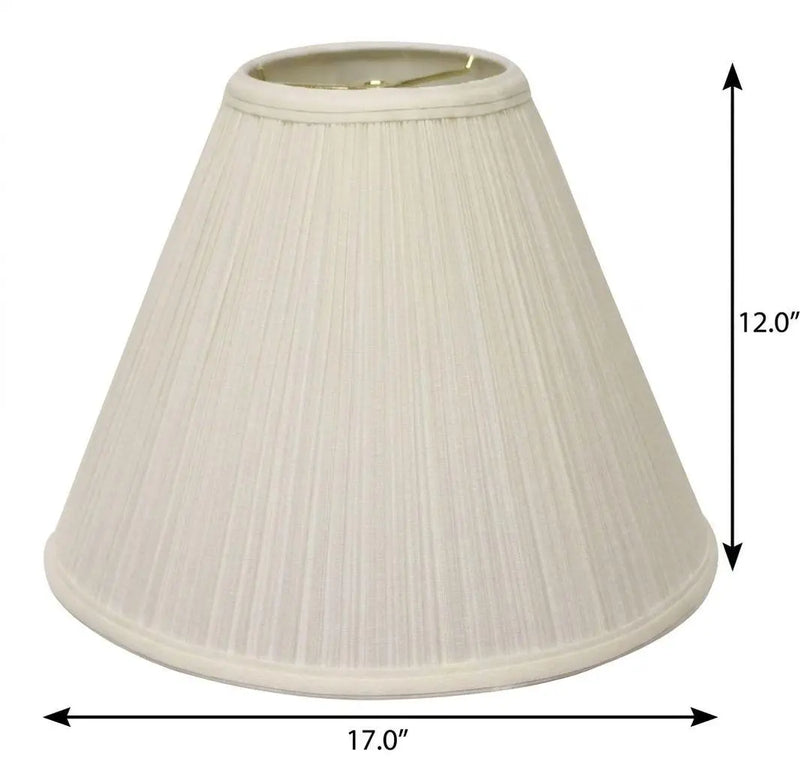 17" White Deep Cone Slanted Broadcloth Lampshade Homeroots Lighting