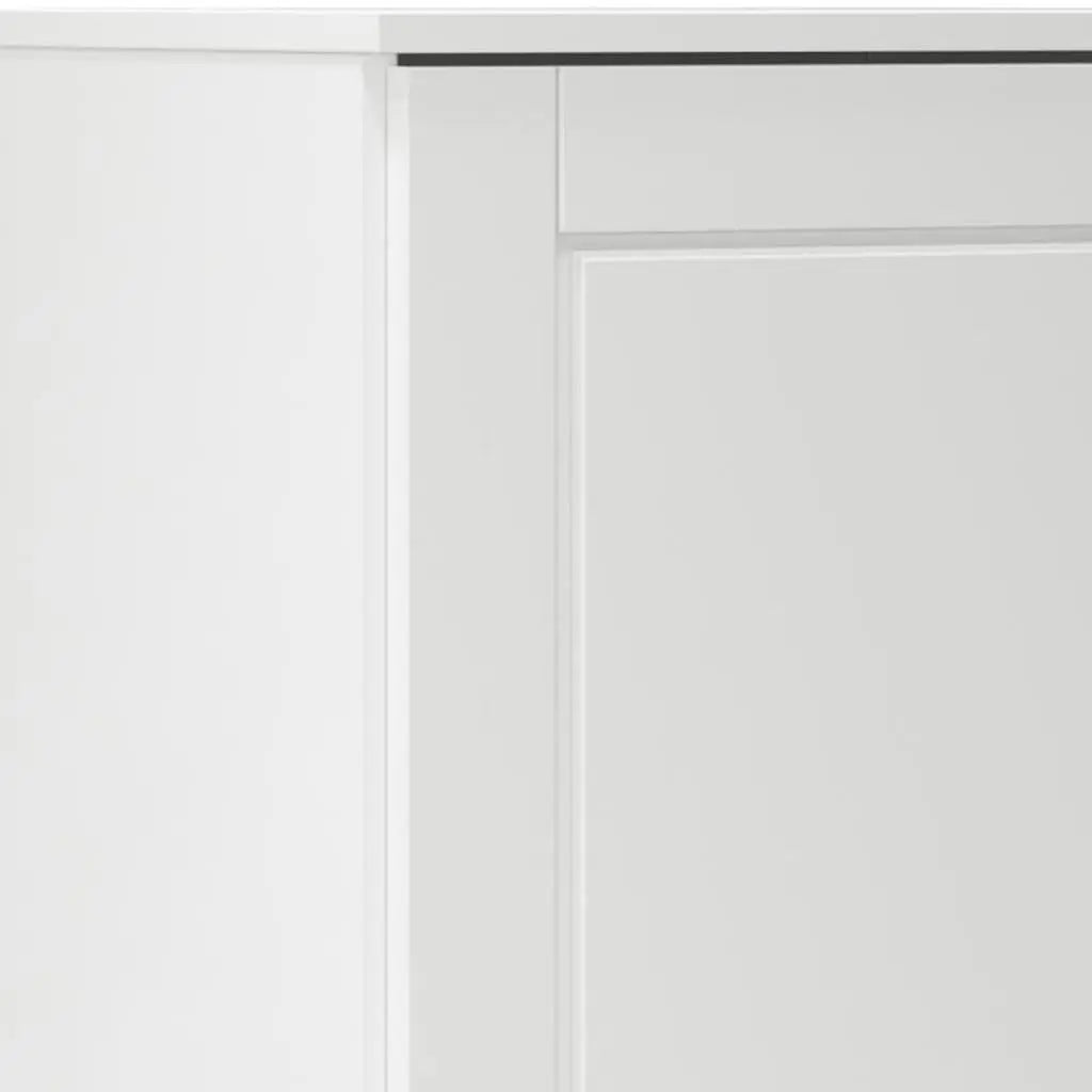 17" White Solid Wood Free Standing Single Door Linen Cabinet Homeroots Organization
