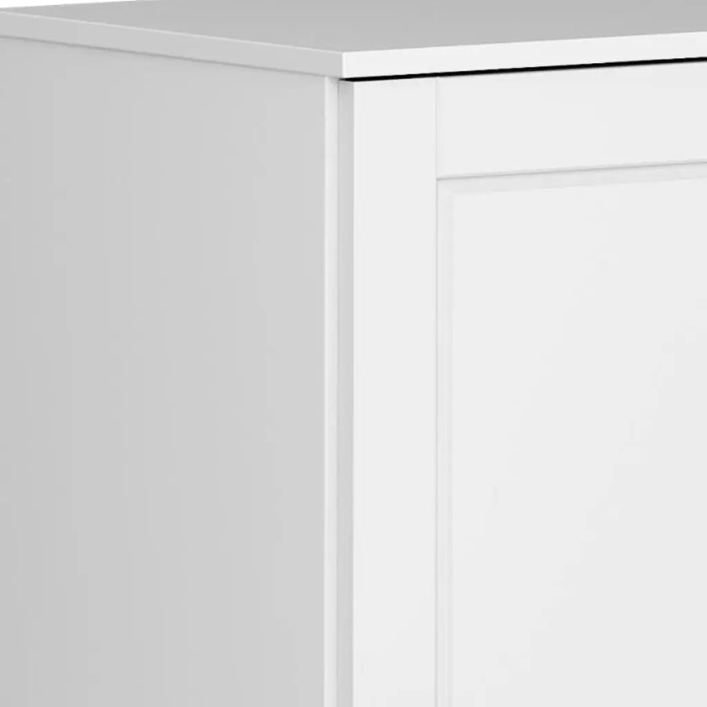17" White Solid Wood Free Standing Single Door Linen Cabinet Homeroots Organization