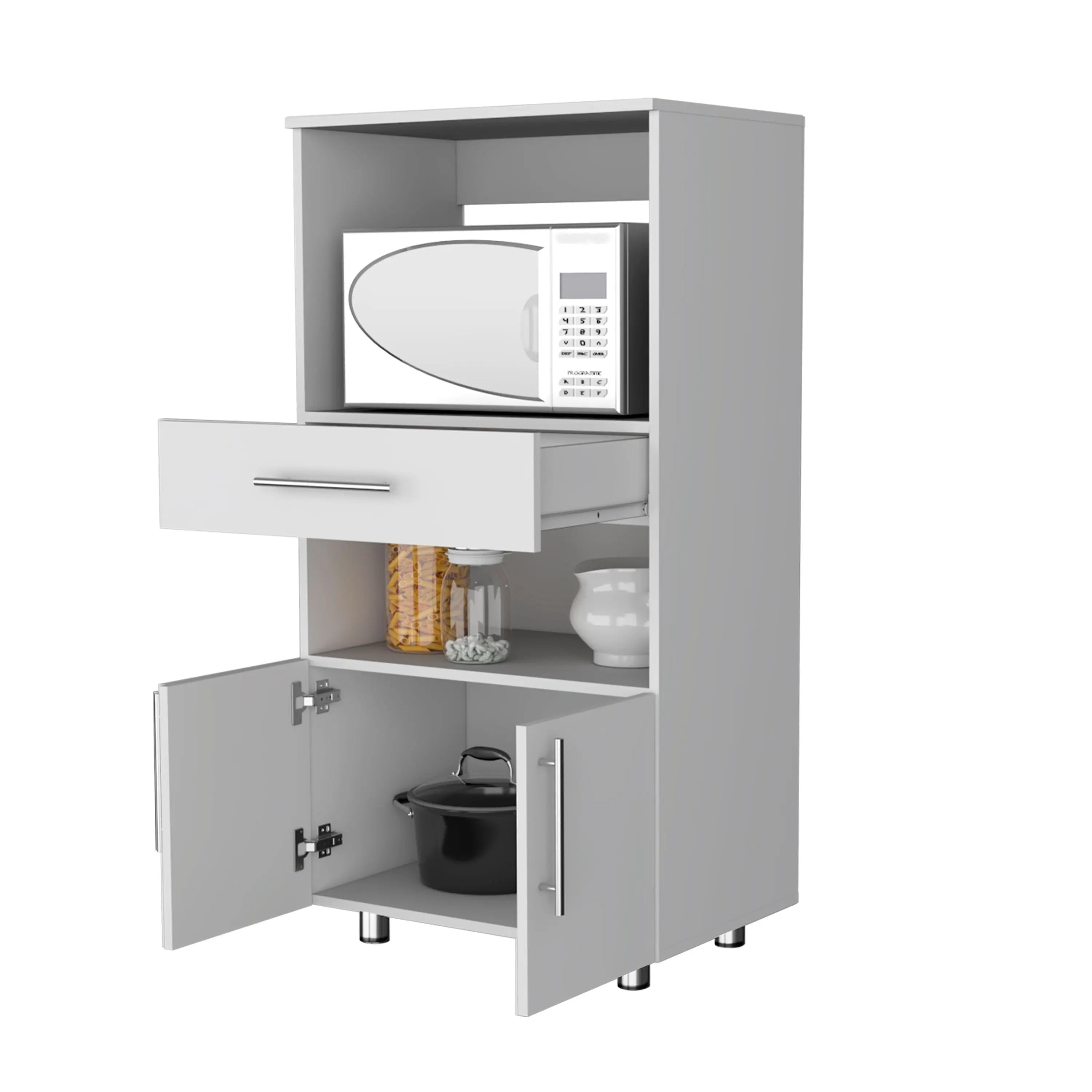 17" White Wood Pantry Or Storage Closet Homeroots Kitchen & Dining