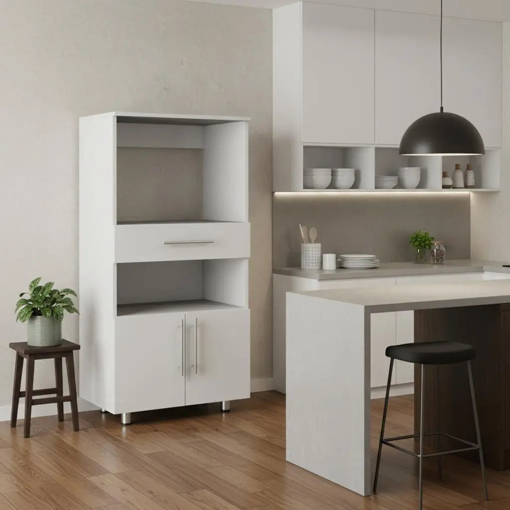 17" White Wood Pantry Or Storage Closet Homeroots Kitchen & Dining