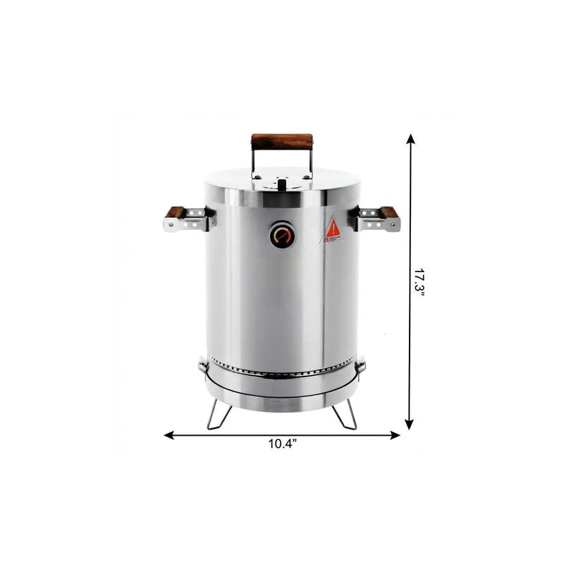 17" X 10" Silver Stainless Steel Portable Smoker Barrel Homeroots Outdoor